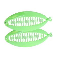 Set of Two 5 Inch Banana Clip Hair Clincher Rounded Edges Hair Comb
