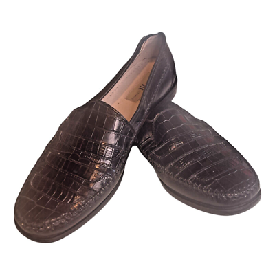 Jonathan Richards Black Reptile Style Leather Men display picture 3