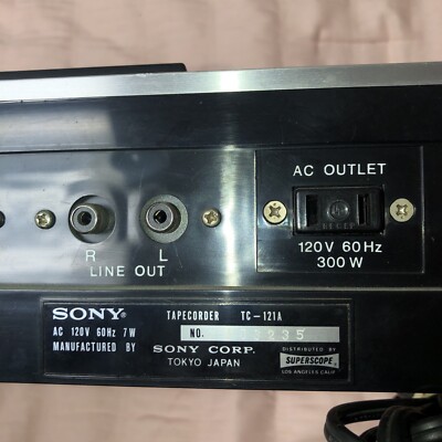 SONY Vintage Stereo Cassette TC-121 Player Recorder | eBay