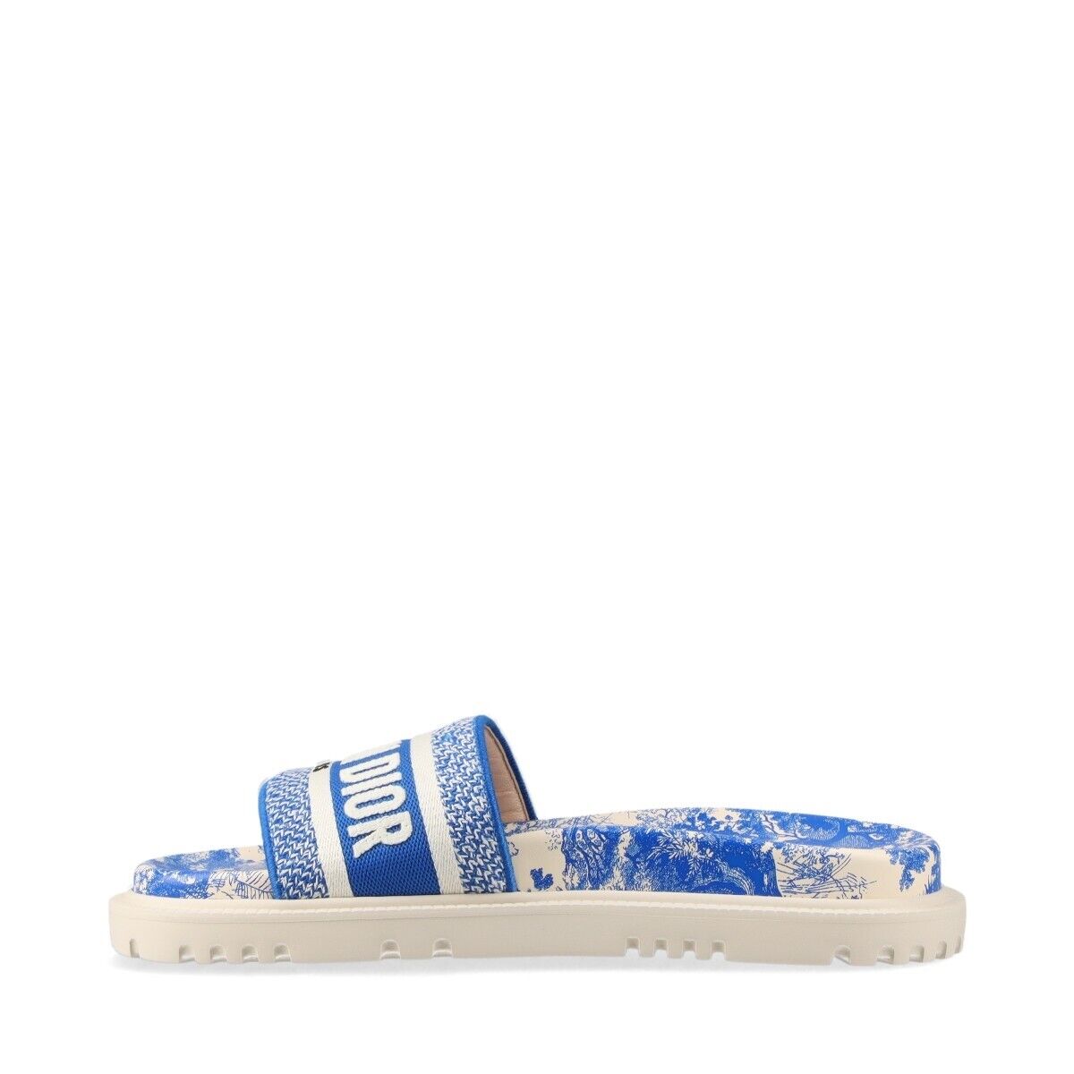Christian Dior Dway Leather x fabric Sandals 37 Ladies' Blue Christian Dior Dway Leather x fabric Sandals 37 Ladies' Blue