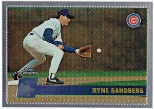 BLU052 1996 Topps Chrome #144 Ryne Sandberg Chicago Cubs