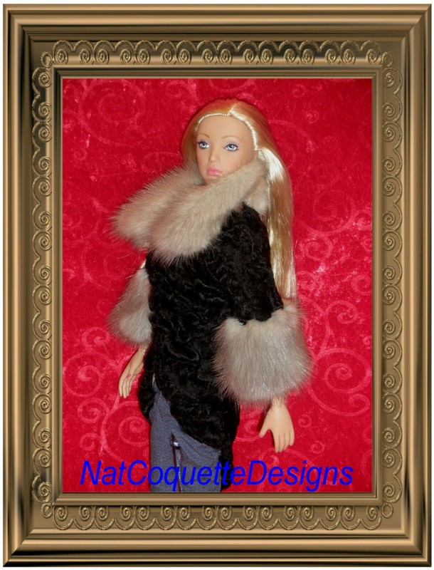 ~*~MINK FUR TUXEDO FOR MARILYN MONROE,EVANGELINE GHASTLY DOLLS~*~