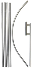 16ft Aluminum Advertising Windless Banner Pole 30" Ground Spike Set (Heavy Duty)