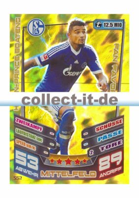 Match Attax Extra 13/14 - 552 - KEVIN-PRINCE BOATENG - FC Schalke 04 Fan Favorit