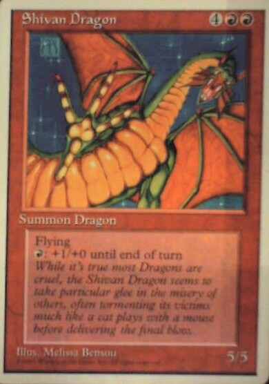 Shivan Dragon - Fourth Edition: #220, Magic: The Gathering Lp R38