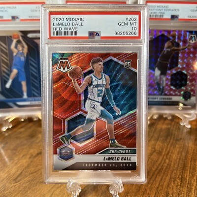 【PSA10】lamelo ball prizm RC 美品 Lamelo Ball Red Wave Prizm Rookie #262 PSA 10 Gem Mint Mosaic 2020