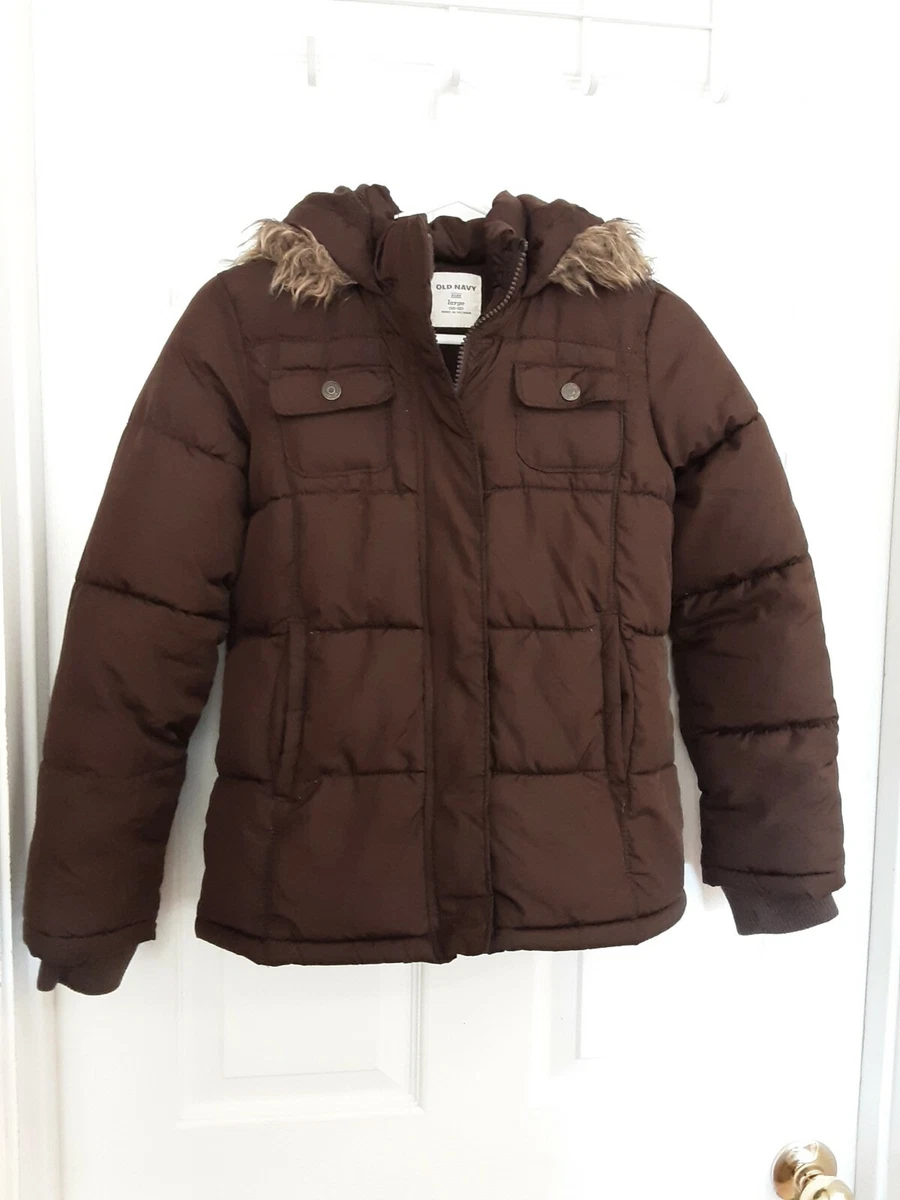 Avonturier laden Geit Old Navy Girls Brown Puffy Lined Winter Jacket W/Fur Edge Hood Size L (10-12) | eBay Avonturier laden Geit Old Navy Girls Brown Puffy Lined Winter Jacket W/Fur Edge Hood Size L (10-12) | eBay