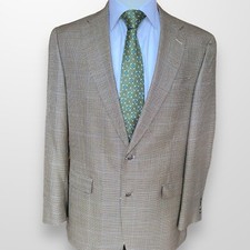 Hart Schaffner Marx Blazer Size 42L Wool Silk Sport Coat Suit Jacket 2 Button