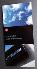 Leica Prospekt LEICA WELT "Leica Erlebnisreisen", DIN-Lang, 4 Seiten, Neu!