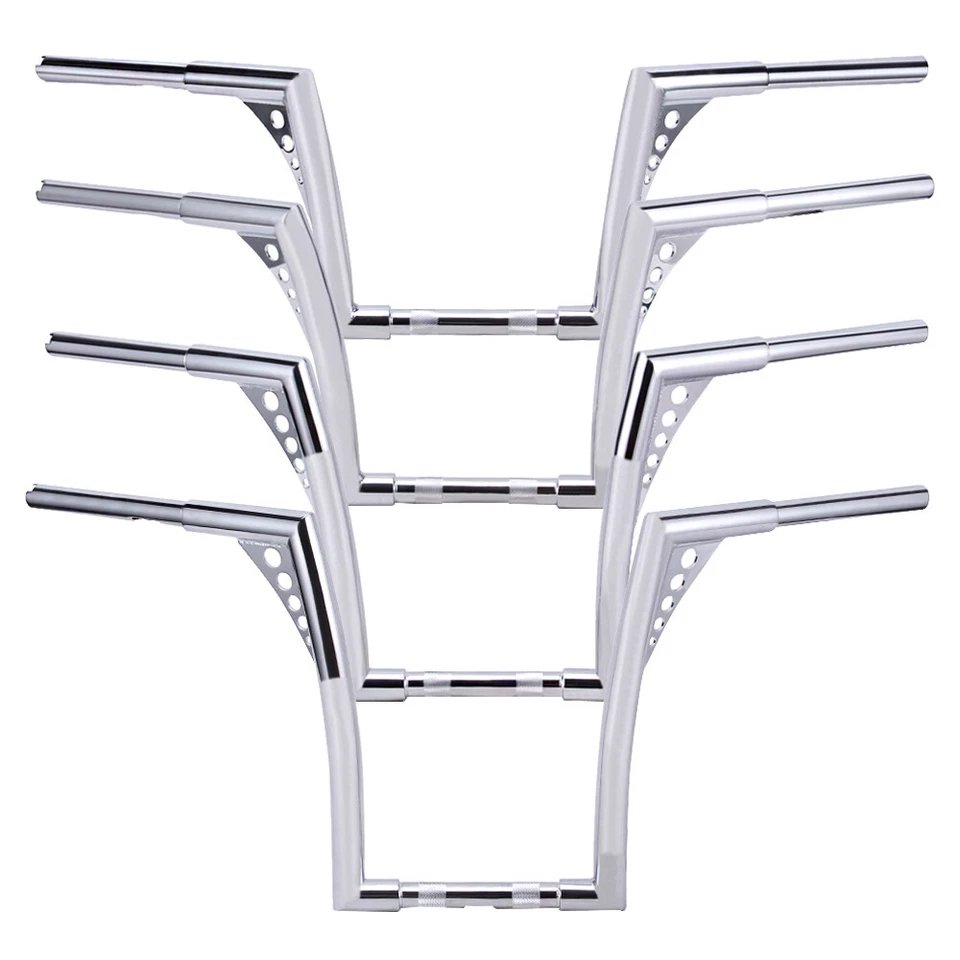 For Harley Softail Dyna Sportster XL 10" 12" 14" 16" Rise Ape Hanger Handlebar Foto 4 de 4