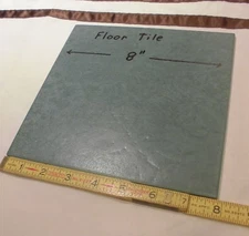 1 pc.  *Green-Blue-Sage* Ceramic / Porcelain Floor Tile  8" X 8" rough textured 