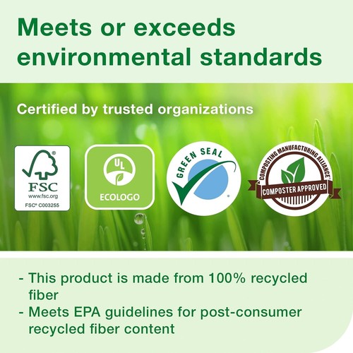 Premium 2-Ply Biodegradable Toilet Paper, 500 Sheets/Roll - Eco-Friendly Choice - Picture 10 of 11