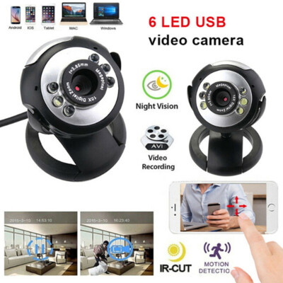 CDBA Computer PC USB 2.0 12MP 6LED PC Camera HD Webcam Camera Web Cam withY.WR