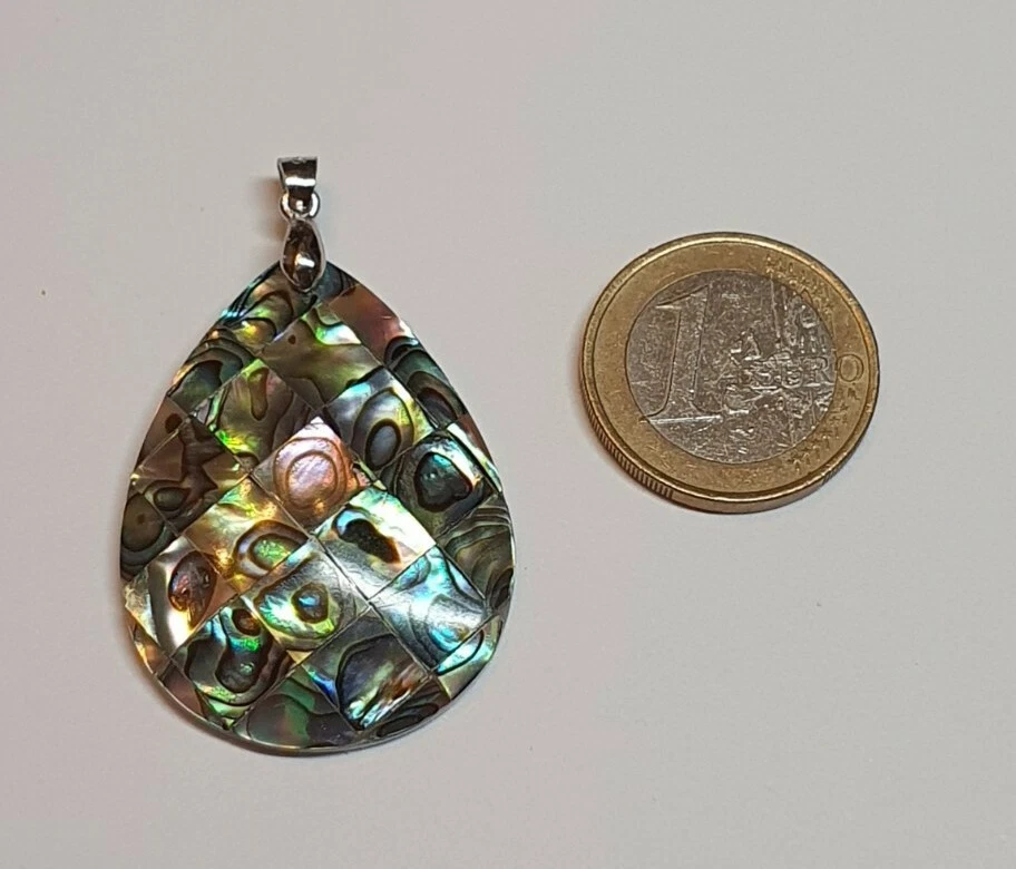 QVC Anhänger PAUA ABLONE MUSCHEL 925 Silber  ungetragen  - Bild 2 von 4