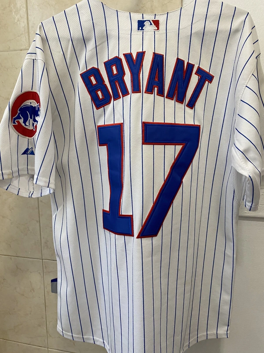 Kris Bryant Jersey Cubs #17 Adult Size 40 Medium MLB Majestic Coolbase  Stitched