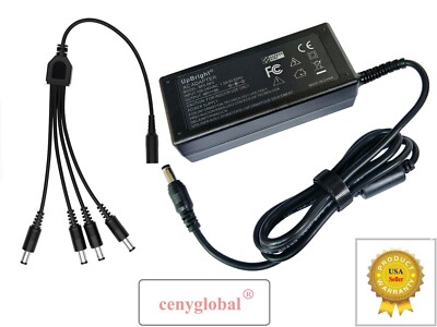 4 Port 4 Ch Charger 12V 5A DC Power Supply AC Adapter for CCTV Security Cameras
