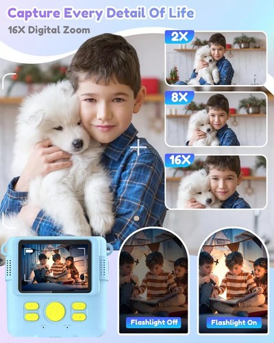 Cámara para niños grabadora de video 1080P LCD mini juguete cámara digital para niños impresión instantánea - Imagen 4 de 14