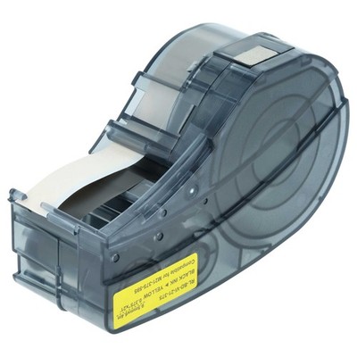 Schriftband für Brady BMP21-LAB BMP21-PLUS BMP21 Schwarz/Gelb Vinyl 9,53mm 6,4m