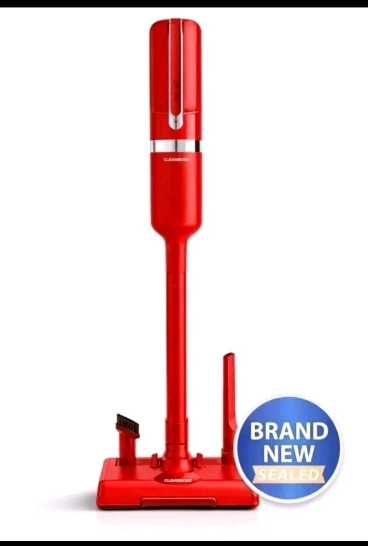 CleanBoss Cordless Stick Vacuum Red Lightweight Bagless w/ Attachments -NEW-