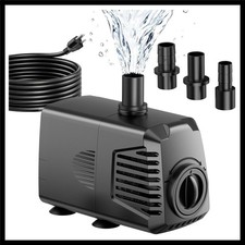 200GPH Submersible Water Pump, Water Fountain 700L/H, 12W with 5.9FT High Lif...