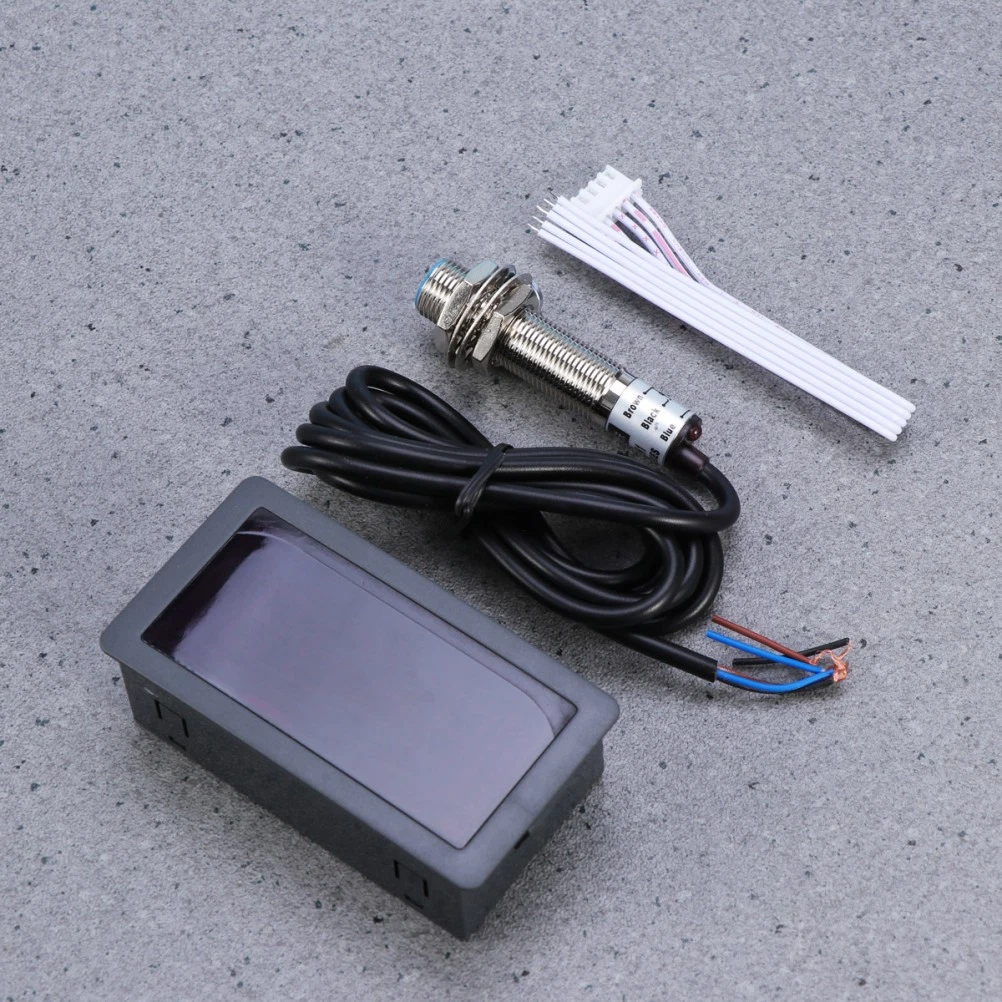 Medidor de tacómetro LED digital y sensor de interruptor de proximidad Hall