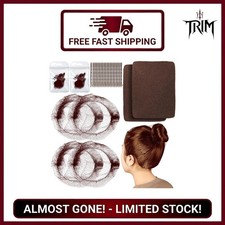 50pcs Brown Large Hair Nets 24in Nylon Unisex Food Service Work Hairnet