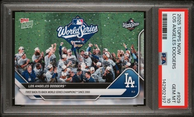 SHOHEI OHTANI & DODGERS TEAM * PSA 10 * 2025 TOPPS NOW * WORLD SERIES * CARD 929 view 4