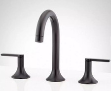 Signature Hardware SHWSCLZ807LHMB Lentz Two Handle Widespread Bathroom Sink