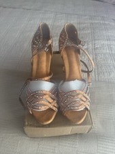 New Women  s Rhinestone Latin Dance Shoes Size US 9.5