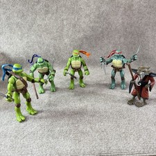 5 TMNT Movie 2006 Teenage Mutant Ninja Turtles Set Playmates Splinter Weapons