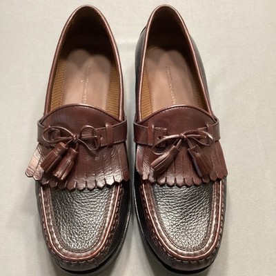 Johnson & Murphy Men's Size 11W Aragon II Kiltie Tassel Loafers Two Tone NWOB