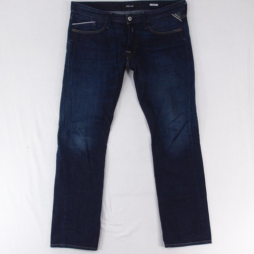 Mens Replay M983 WAITOM Slim Straight Blue Jeans W37 W36 L34 - Picture 7 of 7