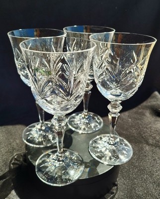 Galway Irish Crystal Kylemore 10501 Red Wine Glass Set of 4 NIB 24% Lead Crystal