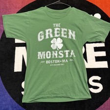 Men's Small Boston Red Sox Green Monster Fenway Baseball Graphic T Shier Green