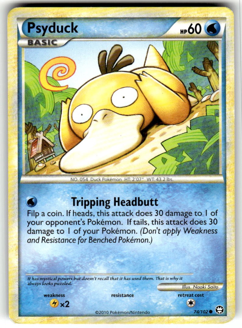 Psyduck 74/102 Common Pokemon Lightly Played see pics