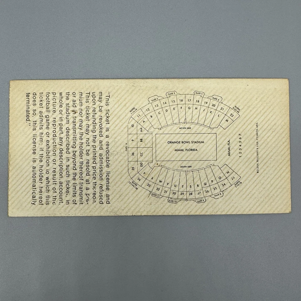 JAN 17, 1971 СУПЕР ЧАША V БИЛЕТ ЗАГЛУШКА ОРАНЖЕВЫЙ VAR. & ПРОГРАММА COLTS КОВБОИ - Изображение 4 из 4