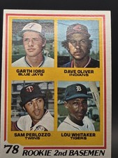 1978 Topps - Rookie 2nd Basemen Lou Whitaker, Garth Iorg, Sam Perlozzo #704 (RC)