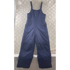 LL Bean Kids Navy Blue Thinsulate Insulated Snow Bibs Overalls Size 12 289103