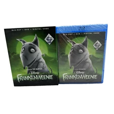Frankenweenie Disney Movie Club Blu-ray & DVD Digital Slipcover 2022 ~ Brand New