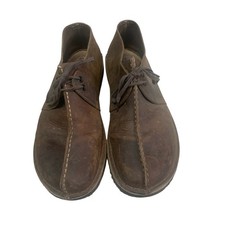 Clarks Originals Desert Trek Shoes Mens 9.5 Brown Leather Low Ankle Boot Chukka