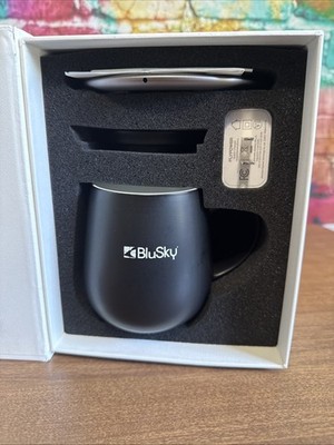 OHOM Ui3 Self-Heating Mug INKSTONE BLACK NEW IN BOX Ceramic WITH COMPANY LOGO