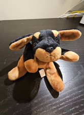 1996 Original Ty Beanie Baby- Doby the Doberman Dog Plush Stuffed Animal W Tag
