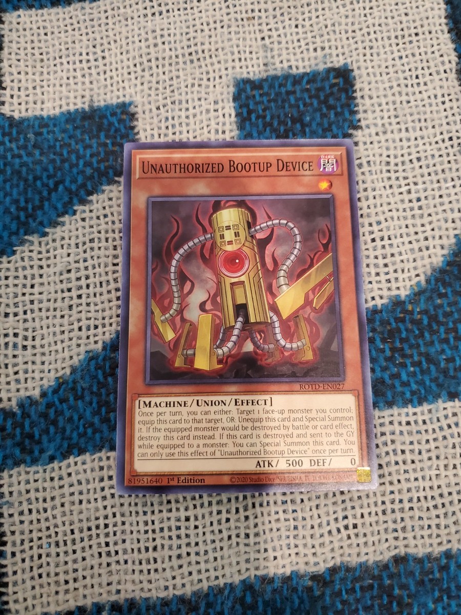 Unauthorized Bootup Device - Yugioh Rise of the Duelist 1st Ed - ROTD-EN027  | eBay