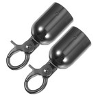  2 Pcs Rope End Stopper Cap Lobster Clasp Caps Cord Hook Fastener