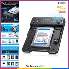 NVMe M.2 SATA SSD HDD Docking Station USB-C 10Gbps Dual Bay Offline Clone Cloner