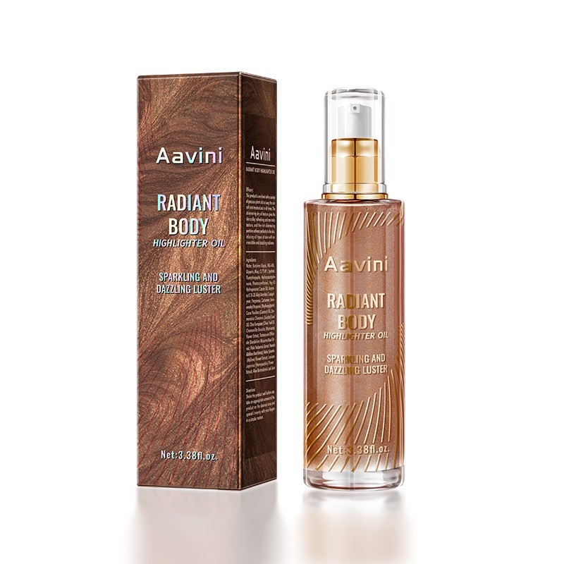 Aavini Shimmer Body Oil 100g &ndash; Radiant Highlight Glow for Skin, Weddings, Photos