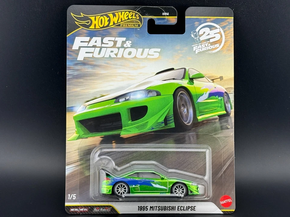 Hot Wheels 1995 Mitsubishi Eclipse Special Fast and Furious HNW46-956N 1/64 - Image 2 of 2