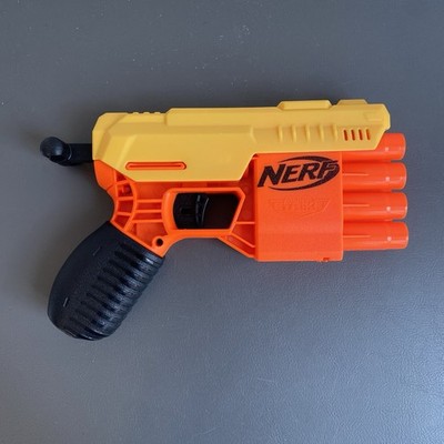 NERF Alpha Strike FANG QS-4 Multi Elite 4 Dart Blaster Quad Shot Hasbro Tested