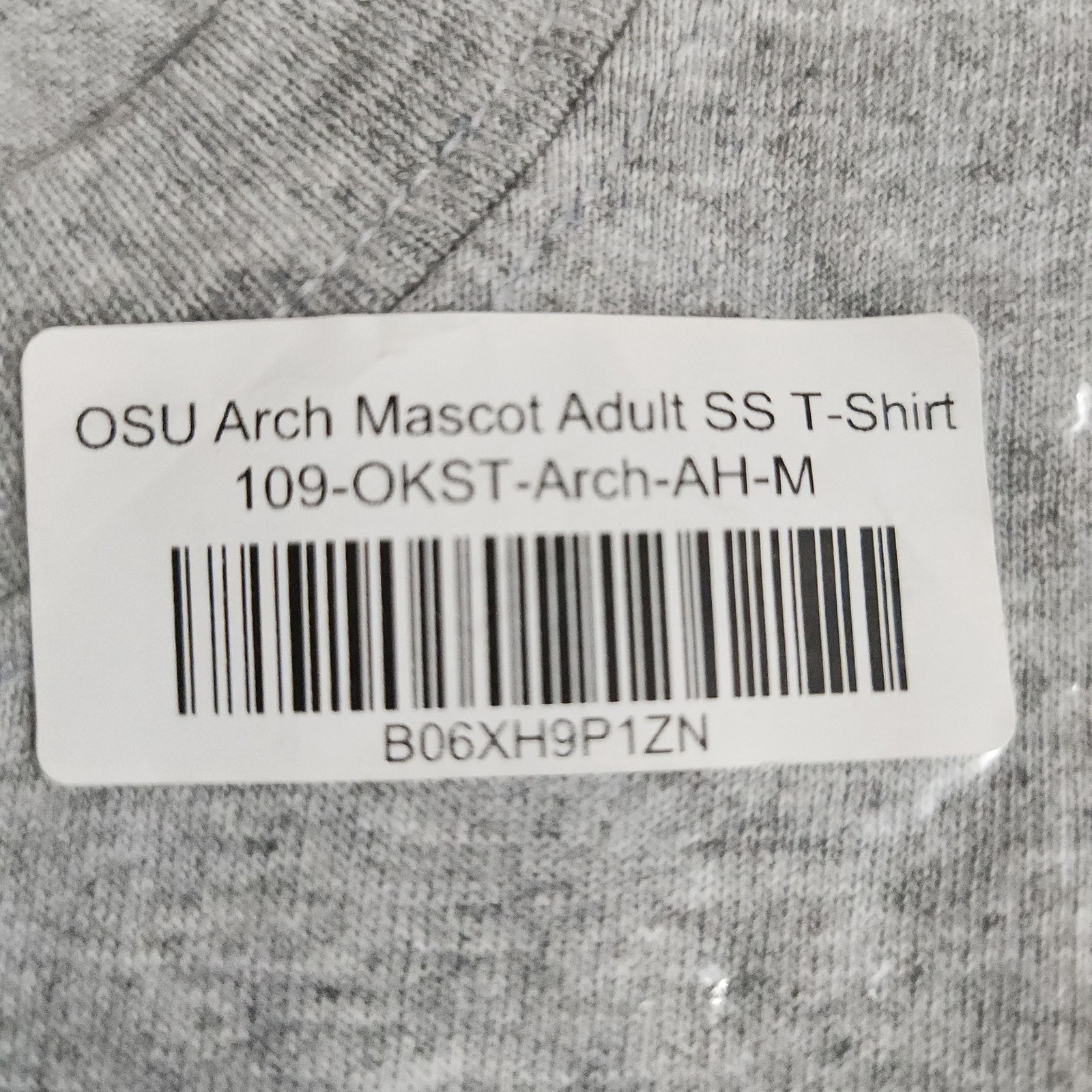 Oklahoma State Cowboys Osu Arch Mascot Adult Ss T-Shirt M Ultra Cotton Gray 166 image 7