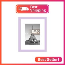 upsimples 8x10 Picture Frame, Display Pictures 5x7 with Mat or 8 x 10 Without, W